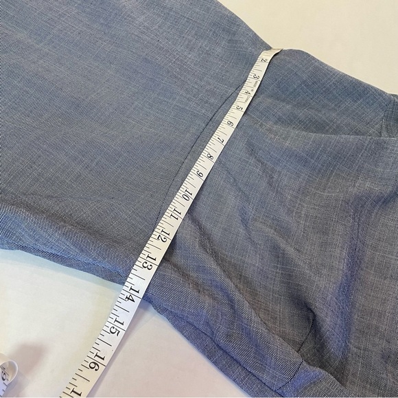 Banana Republic Chambray Off The Shoulder Knee Length Dress Size 4 - Picture 11 of 11